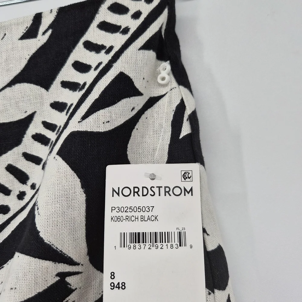 Parker Kiley Straight Midi Cotton Linen Blend Boho‎ Skirt Sz8 - Picture 5 of 13